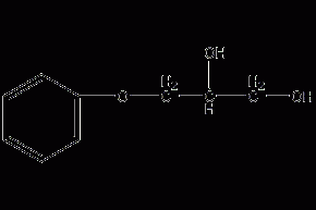 3-phenoxy-1,2-propanediol structural formula