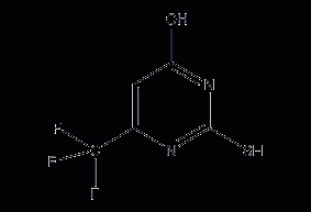 4-Hydroxy-6-Tripyrimidine-2-thiol Structural Formula