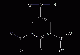 4-chloro-3,5-dinitrobenzoic acid structural formula