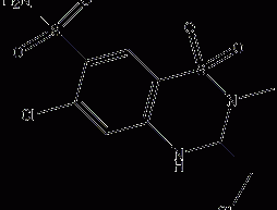 Methylchlorothiazide structural formula