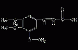 3,4,5-Trimethoxyphenylacrylic acid structural formula