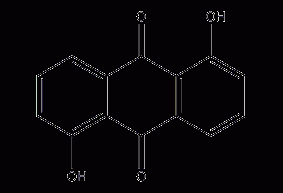 1,5-dihydroxyanthraquinone structural formula