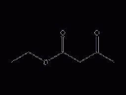 Structural formula of ethyl acetoacetate