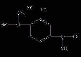 Structural formula of tetramethyl-p-phenylenediamine dihydrochloride