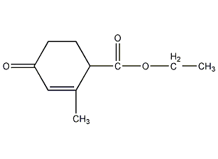 2-Methyl-4-carbonyl-2-cyclohexene-1-carboxylic acid ethyl ester structural formula  