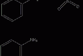 Structural formula of aniline sulfate