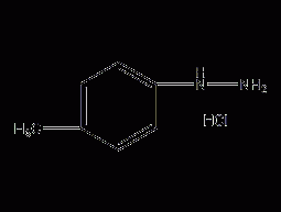 Structural formula of p-methylphenylhydrazine hydrochloride