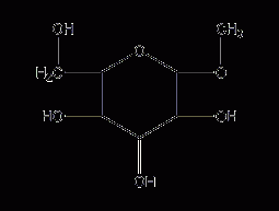 α-D-Mannoside methyl ester structural formula