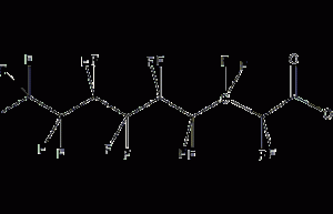 Heptafluorononanoic acid structural formula