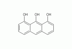 1,8,9-trihydroxyanthracene structural formula