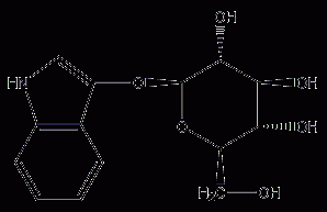 3-indoloxy-β-glucoside structural formula