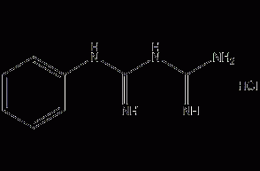 1-phenylbiguanide hydrochloride structural formula