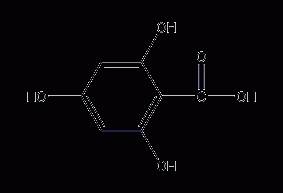 2,4,6-Trihydroxybenzoic acid structural formula