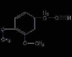 3,4-dimethoxyphenylacetonitrile structural formula