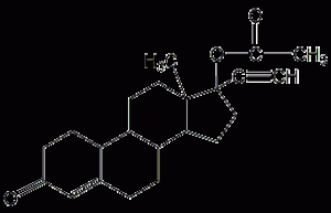 Norethisterone acetate structural formula