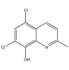 5,7-Dichloro-2-methyl-8-hydroxyquinoline structural formula